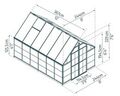 Växthus Balance 8,9 m² Mörkgrå Canopia by Palram